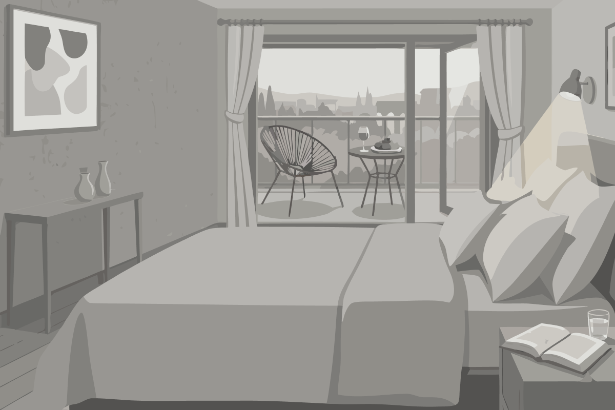 Chambre Lit Queen-Size - Vue sur Fleuve